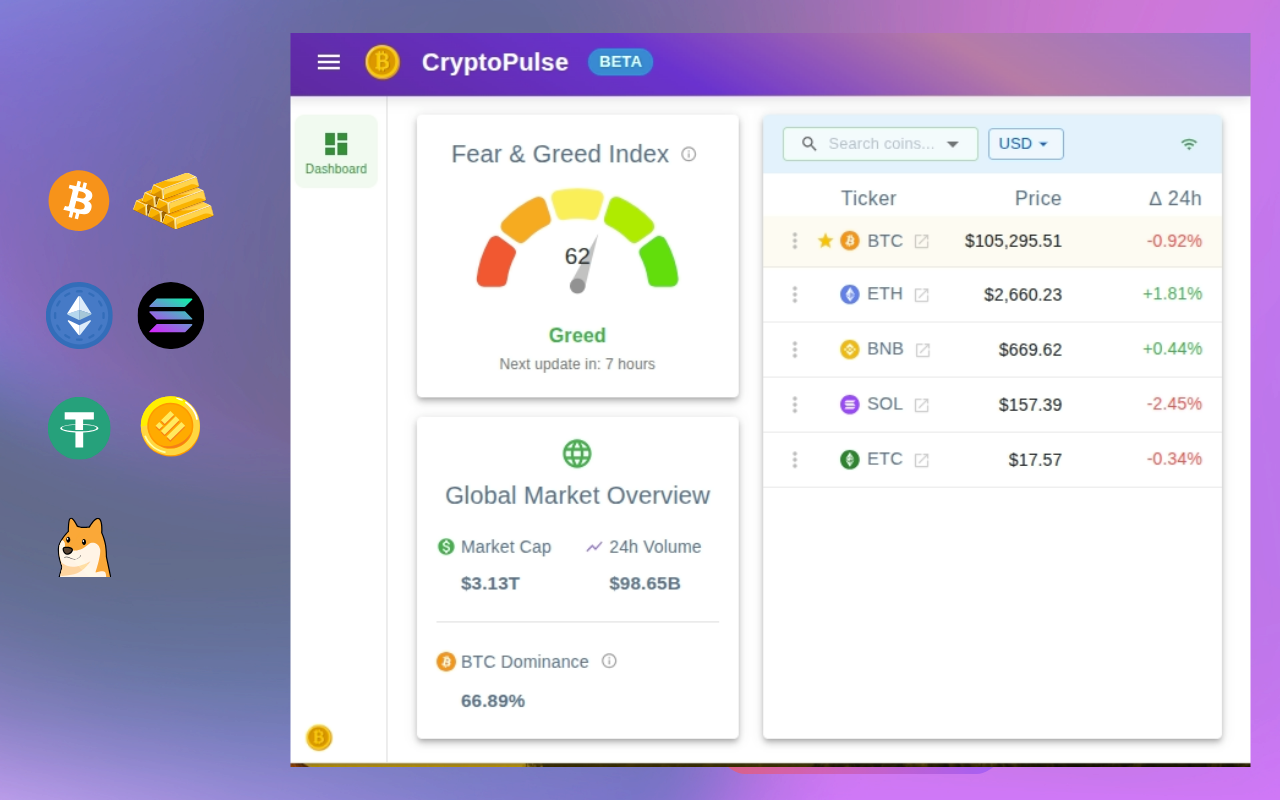 Real-Time Crypto Price Dashboard